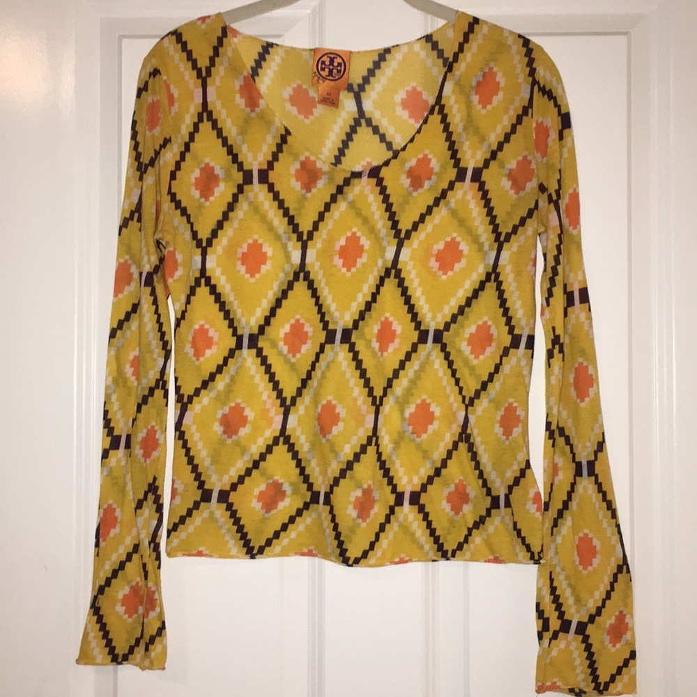 Tory Burch Printed Long Sleeve Tee